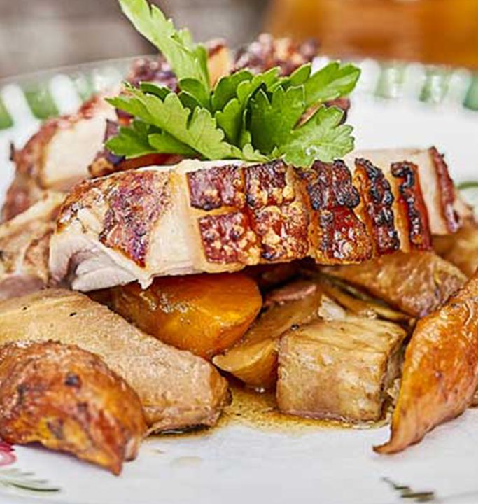 Schweinebraten vom Grill