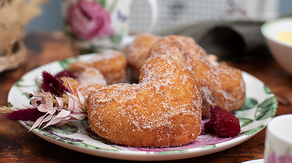 Krapfen in Herzform